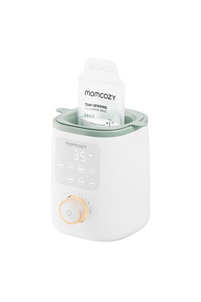 Momcozy - جهاز تسخين زجاجات الرضاعة الذكي Nutri - أبيض/أخضر