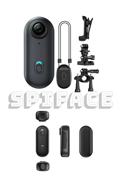S Spiface 4K Mini Wifi Aksiyon Kamera – Spiface Su Geçirmez Kılıf, Boyun Askı...
