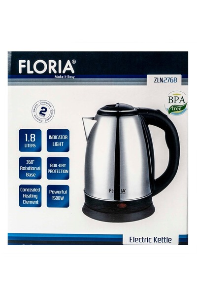 Floria Fierbător din oțel inoxidabil, capacitate 1,8 l, putere 1500 W ZLN2768