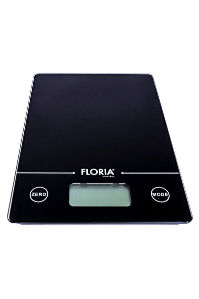Floria Digital Kitchen Scale, Glass, 5kg, Black ZLN1686