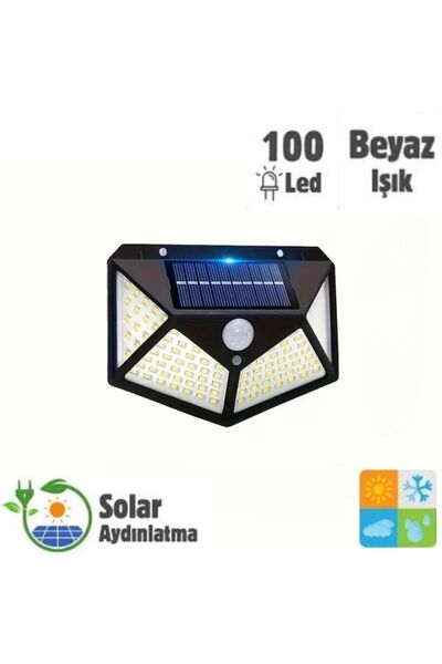 MRS SOLAR HB-100-2 Model 100 LED Solar Hareket Sensörlü Güneş Enerjili 3 Mod ...