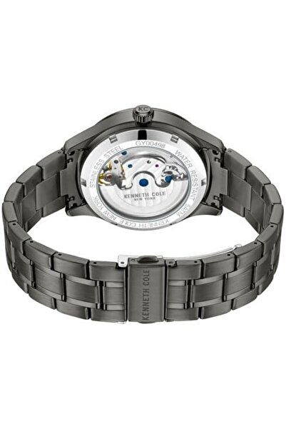 Kenneth Cole New York 43.5mm Automatic Men's Watch with Blue Dial & Gunmetal Stainless Steel Bracele