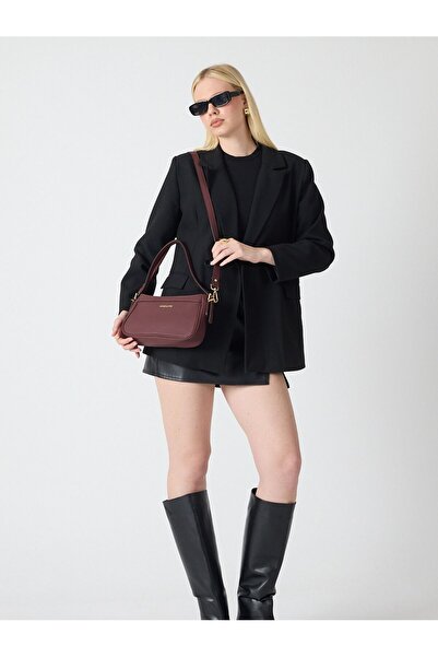 Meskanto Baget Genuine Leather Double Color Strap Hand and Shoulder Bag