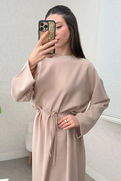 Salih Çelebi Sultan Basic Dress 0001 - Beige