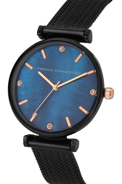 French Connection Analog Dial Women's Watch, BLUE MOP, strap