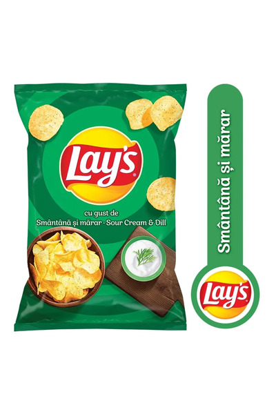 Lay's Chipsuri cu smantana si marar Lay's, 125 g