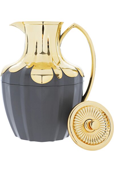 Everest Shaden Thermos, 1 liter, thermal glass inner shell, plastic outer shell - gray