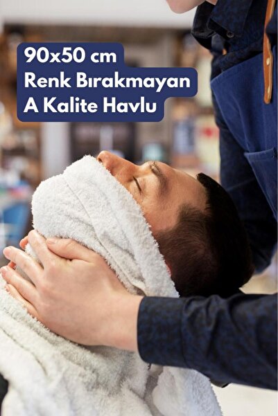 HAVLUSAN Високопоглинаючий рушник для перукарів, розмір 90x50 см, білий