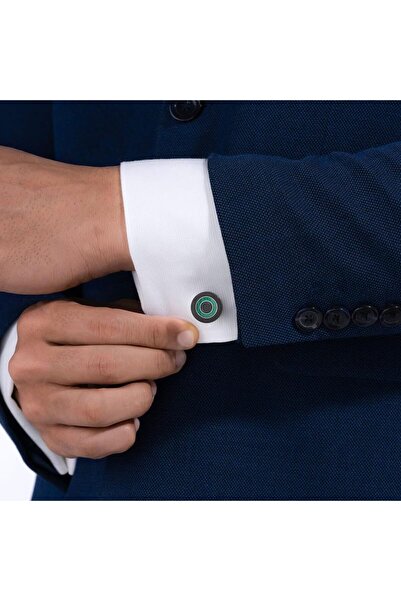 Cerruti 1881 Carlo Two Tone Silver and Grey Cufflinks