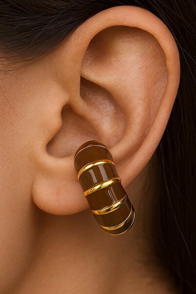 TAKIŞTIR Altın Renk YSX Ear Cuff (Tek)