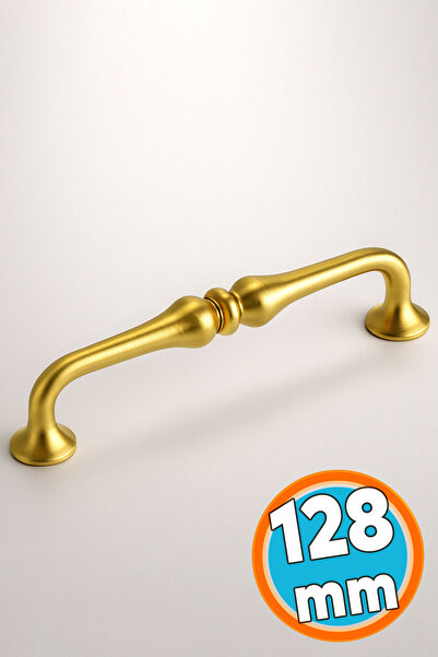 NZB Mobilya Mutfak Çekmece Dolap Kulpu Kulbu Kulpları Gold Altın Metal 128 mm...