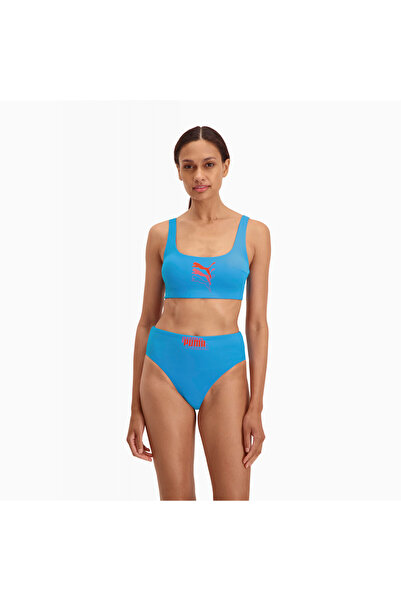 LİCENCE بيكيني سباحة نسائي برقبة دائرية - أزرق