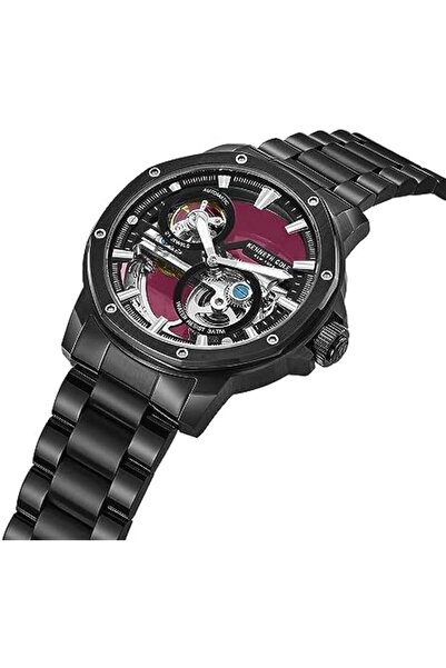 Kenneth Cole New York 44mm Automatic Men's Watch with Black Dial & Black Stainless Steel Bracelet