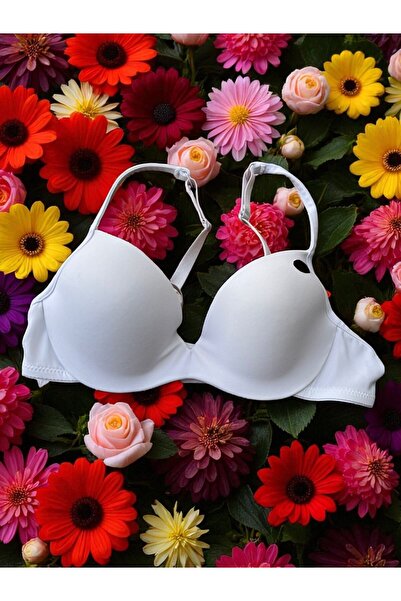 Ersa Seamless Underwire Unlined Micro Romper Laser Cut Bra: Seamless Comfort, Invisible Chic - White