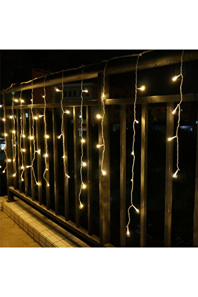 SDX Market Instalație de Crăciun 3,5 m x 0,7 m, Cortină cu franjuri, Alb cald, 120 LED-uri, SDX, 6003WW