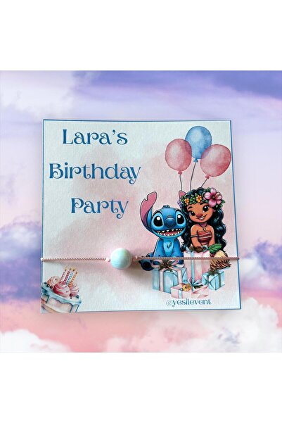 The Byzia stitch lilo 626 Doğum Günü Özel Gün Hediyelik 12 Adet 9x9cm Kart Ta...