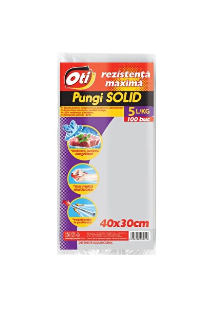 Oti Σακούλες τροφίμων, χωρητικότητα 5 κιλά, 100 τεμάχια, 40x30 εκ. 5948908009556