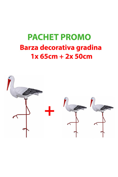 Z-Tools Promo package Decorative garden stork 65cm + 2x Decorative garden stork 50cm