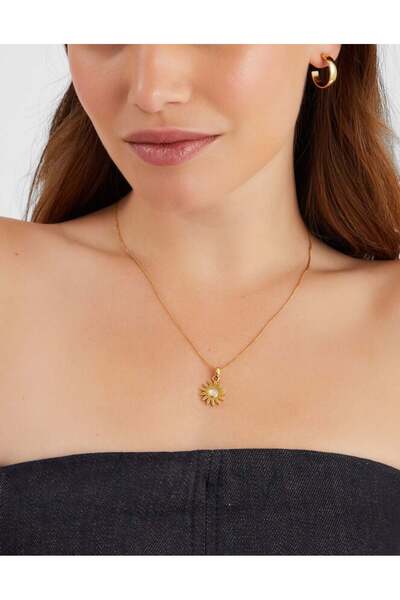 Accessorize Z Güneş Opal Kolye Altın Kaplama