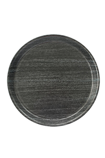 Raki Tava servire adanca rotunda RAKI, D36xh3cm, plastic cu acoperire antialunecare, culoare granit