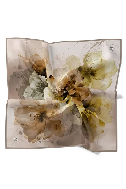 Levidor Sparkling Crystal Scarf with Dreamy Floral Pattern