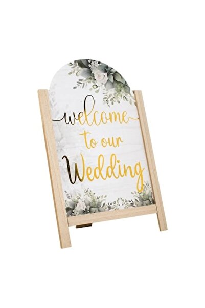 OEM Sevalet Decorativ din Lemn 'Wedding' 33.5 x 52cm