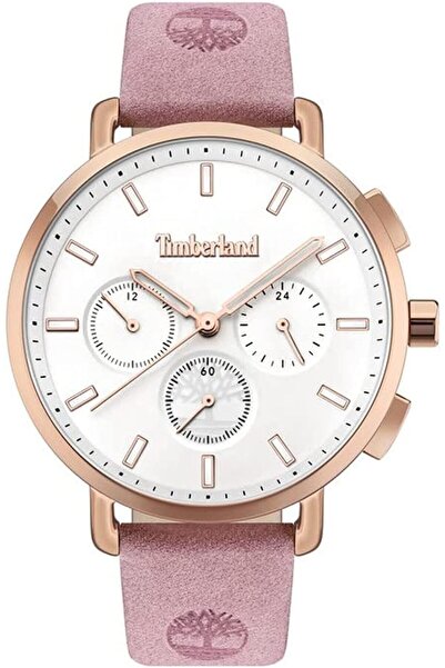 Timberland ساعة TDWLF2001501 النسائية التناظرية بحزام جلدي (وردي، 5-ATM، 41 مم)