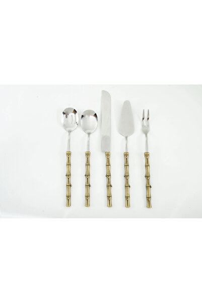 BULUTHOMEAKSESUAR طقم خدمة من الخيزران مكون من 5 قطع