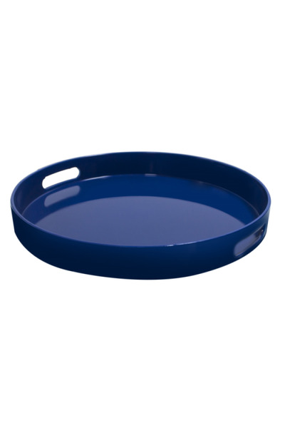 Raki Round waiter serving tray 37.5xh4.5cm blue color