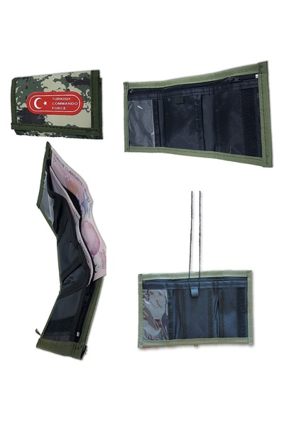 ATHLETIC Soldier Wallet Luxury Soldier Wallet Command Wallet Waterproof with Coin Compartment Luxury Camouflage 100's