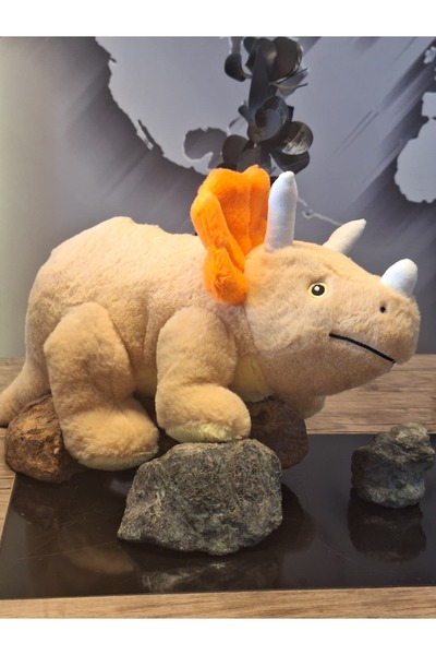 halley pof peluş oyuncak fabrikası SEVİMLİ RENKLİ DİNAZOR 50cM