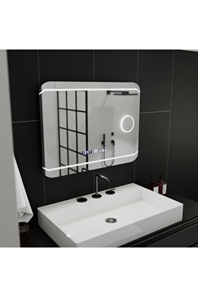 Alessandro DESIGN Oglinda LED Rectangulara, 80x60cm, Stile MotionGlow Marcello, Sistem Dezaburire, Lupa Cosmetica,