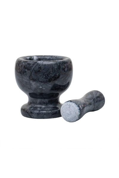 Z-Tools Marble mortar and pestle, 10cm diameter, 10.5cm height, black ZTS8044