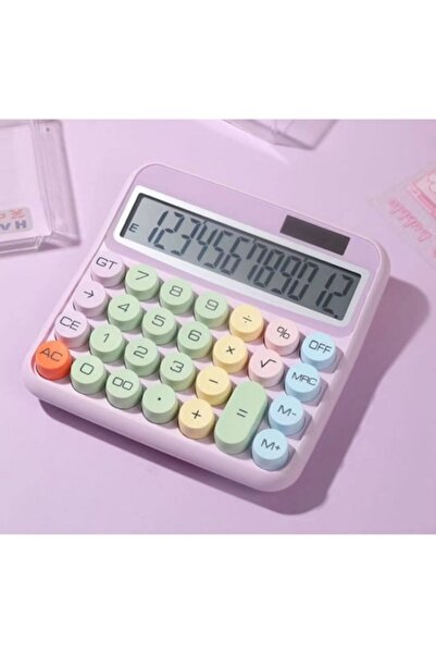 OEM Calculator de birou - culoare violet, afișaj mare, alimentat cu energie s...