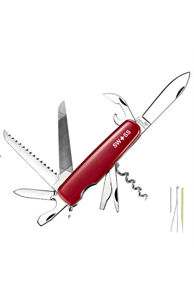SWISS Fonksiyonlu Paslanmaz Çelik Orijinal İsviçre Çakısı (A01.11.2)