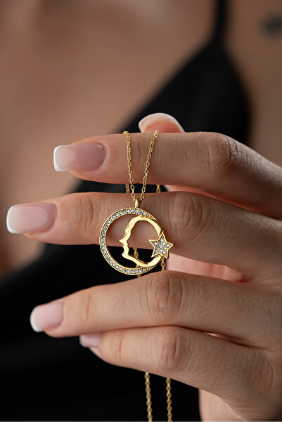 Silvano Jewelry 925 Ayar Gümüş Zirkon Taşlı Atatürk Kolye
