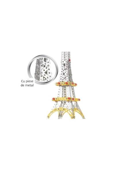 OEM Puzzle 3D Turnul Eiffel metalic, 447 piese, 41 x 23 cm, 8+ ani