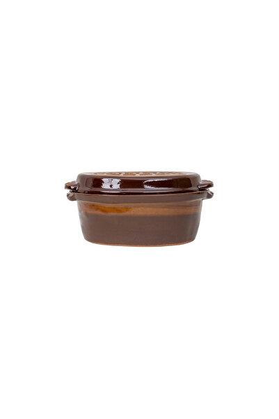 Z-Tools Oală romană glazurată, capacitate 4l, 35x25x16cm, maro EXT10365