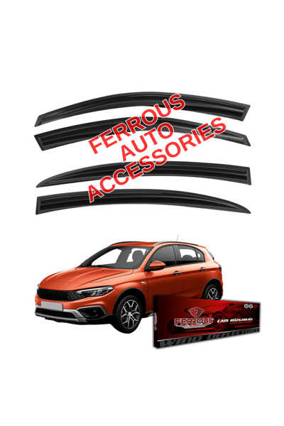 ferrous autoaccessories Fiat Egea Cross Ferrous Cam Rüzgarlığı 4lü Set 2021 v...
