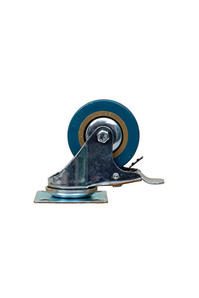 Z-Tools Roată pentru mobilă, rolă de cauciuc, pivotantă cu frână 2,5 inch, al...