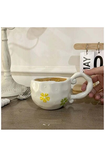 VALUE Ceramic Mug with Colorful Flower Decorations