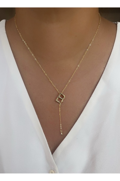 AychaAksesuar Çelik uzak şehir Alya Harf kolyesi B harfli Y model kolye