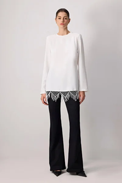 Touché Privé Crepe Tunic with Tassel