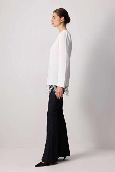 Touché Privé Crepe Tunic with Tassel