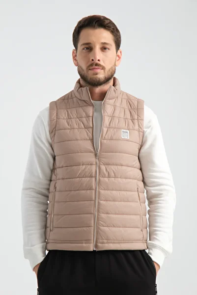 Shooter Sportswear Men's Lightweight Puffer Vest Regular Fit Zippered Mink