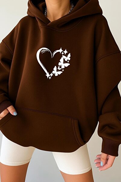 BENROMA 3 İPLİK PENYE KALP UNİSEX KAPÜŞONLU SWEAT