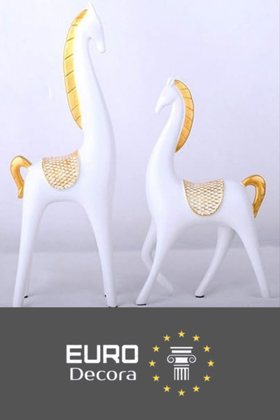 Euro Decora Dekoratif Modern At Heykel Biblo Avrupa Tarzı Yeni Stil Büyük Boy...