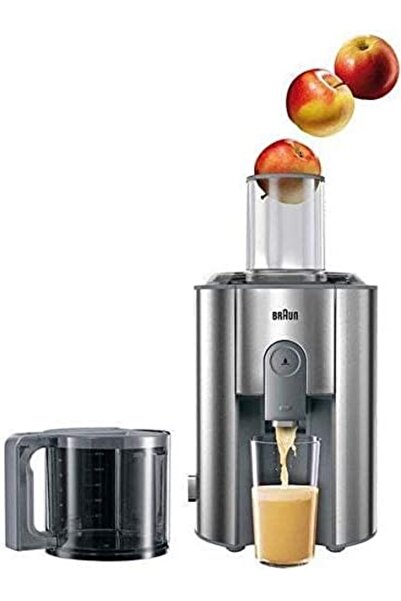 Braun عصارة، مستخرج عصير، 1000 واط، ستانلس ستيل/لون فضي، نظام منع التنقيط