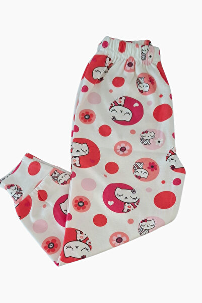 Zekalya Cute Kitten Patterned Girl's Pajama Set - Cotton Interlock Fabric