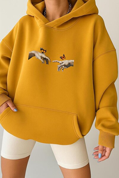 BENROMA Hanorac unisex cu glugă EL FINGER